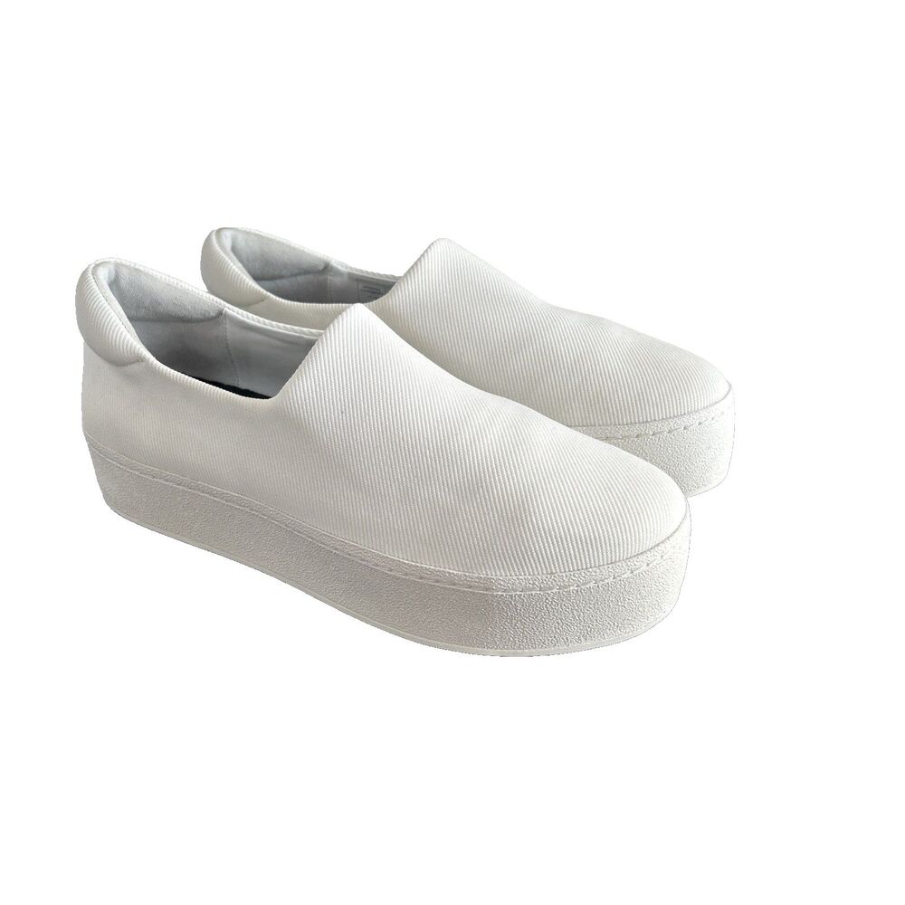 Opening Ceremony Cici White Platform Slip-on Sneakers Chunky Canvas Sz 39/US 8.5